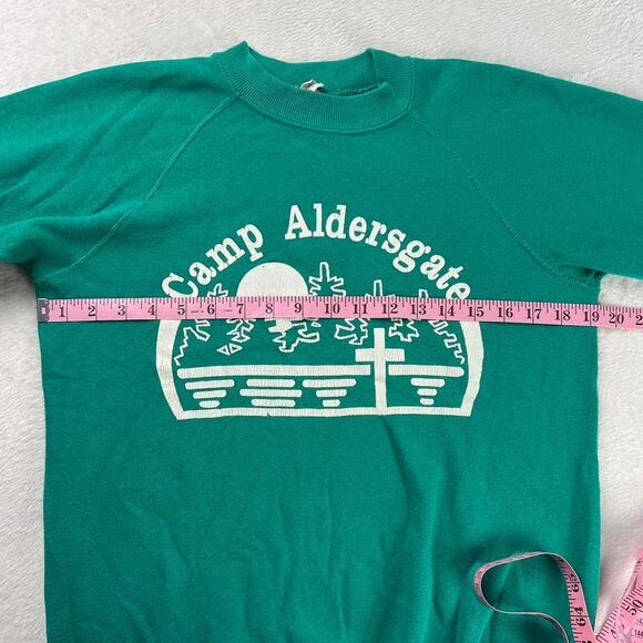 Camp Aldersgate Vintage Jesus Religious Sweatshirt Vintage Velva Sheen SZ Small - Picture 3 of 6